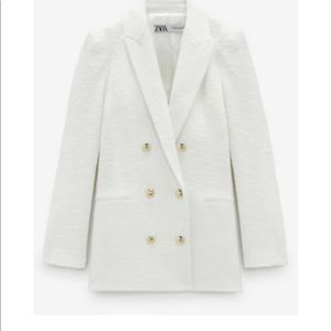 Zara white textured blazer - NWT never worn